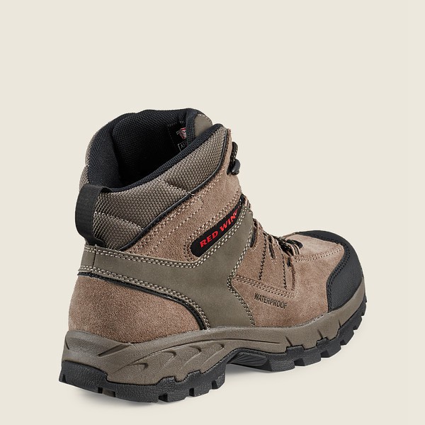 Red Wing Hiking Boots Truhiker - 6-inch Waterproof Safety Toe - Grey Brown - Mens XTU130796